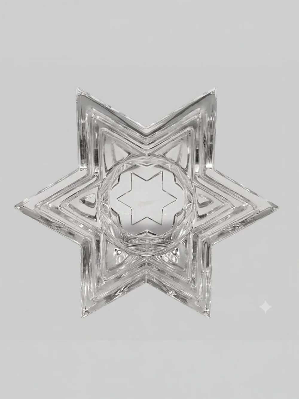WMF Star-Shaped Lead Crystal Candle Holder - Clear ♡